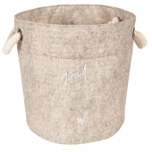 Kulplu Yuvarlak Düzenleyici Çok Amaçlı Kolay Taşınabilen Organizer Keçe Sepet (3'lü Set) thumbnail 6