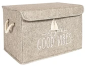 Kapaklı Püskül Detaylı Düzenleyici Çok Amaçlı Organizer Keçe Sepet (mini) - 03495 thumbnail 5