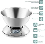 Lcd Ekran Elektronik Dijital Mutfak Terazisi İnox Hassas Mutfak Tartısı thumbnail 2