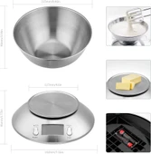 Lcd Ekran Elektronik Dijital Mutfak Terazisi İnox Hassas Mutfak Tartısı thumbnail 4