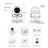 3 Lü Set Ev Güvenlik Wifi Akıllı Kamera Bebek Telsiz Hareket Algılama İle İzleme Ses Dinleme - 3