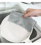 Bulaşık Ovma Ovalama Yanmış Yağ Ağır Kir Bezi Teli Telli Bez - 20x20 Cm. - 3 Adetlik Paket thumbnail 2