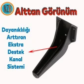 Mobilya Yükseltci Kanepe Sehpa TV Ünitesi Koltuk Ayağı Baza Ayakları Siyah Altın 16 cm thumbnail 2