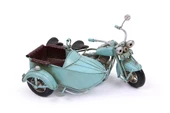 Vintage Tasarım Dekoratif Metal Motosiklet Sepetli - 1