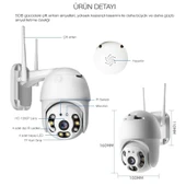 2.0 Mp Hd Lens İç Dış Mekan Suya Danıklı Ip Wifi Network Güvenlik Kamerası Wifi Kamera - 1