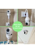 Wifi 360 Panoramik Ampul Kamera Güvenlik Kamerası Çift Wifi 360 Derece Gece Görüşlü - 5