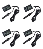 4 Adet Dijital Ekran Sıcaklık Ve Nem Ölçer - Termometre Higrometre Kuluçka thumbnail 1