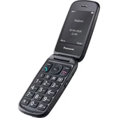 Panasonic KX-TU550EXB Katlanabilir Renkli Ekran 4g Tuşlu Siyah Cep Telefonu (Türkiye Distribütör Garantili) - 1