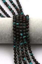 Krizokol Doğal Taş Dizi 6 mm Küre Kesim thumbnail 1