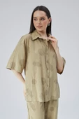 Kadın Haki Oversize Gömlek thumbnail 5