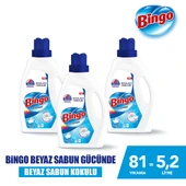 Bingo Sıvı Performans Çamaşır Deterjanı Beyaz Sabun 1755 ml 3lü - 1