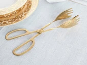 Royking Makas Maşa Salata Servisi Parlak Gold DST 016 - 1