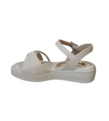 YAZKIŞ Kadın Siyah Beyaz Taşlı 4cm Dolgo Topuk Sandalet - 8
