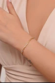 Altın Dorika Toplu Zincir Bileklik - 1