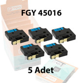 Foogy Dymo D1 Muadili Etiket Plastik Mavi - 12 mm x 7 mt - 45016 - Eko Paket 5 li - 1