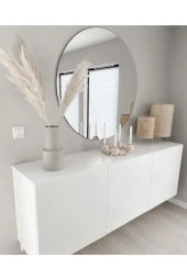 Nysamo 60 Cm Yuvarlak Ayna Dekoratif Ayna, Konsol Aynası, Hol Aynası, Dresuar Aynası - 1