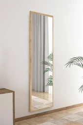 Nysamo 50x150 Cm Meşe Boy Ayna Antre Koridor Konsol Duvar Salon Banyo Wc Ofis Çocuk Yatak Odası Boy Aynası - 2