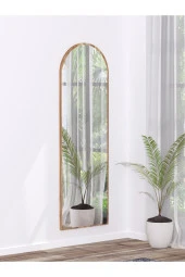 Nysamo Ceviz Antre Koridor Konsol Duvar Salon Banyo wc Ofis Yatak Odası Boy Ayna 120x40 cm thumbnail 2