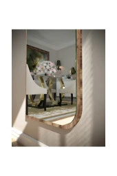 Nysamo Ceviz Çapraz Oval Dekoratif Boy Aynası 40x120 cm - 3