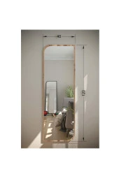 Nysamo Ceviz Çapraz Oval Dekoratif Boy Aynası 40x120 cm - 4