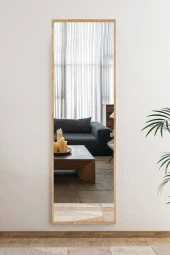 Nysamo 50x150 Cm Meşe Boy Ayna Antre Koridor Konsol Duvar Salon Banyo Wc Ofis Çocuk Yatak Odası Boy Aynası - 1