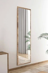Nysamo 50x150 Cm Ceviz Boy Ayna Antre Koridor Konsol Duvar Salon Banyo Wc Ofis Çocuk Yatak Odası Boy Aynası - 2