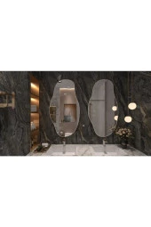 Nysamo Asimetrik 40x70 Dekoratif Ayna, Konsol Aynası, Hol Aynası, Wc Aynası, Dresuar Aynası - 3