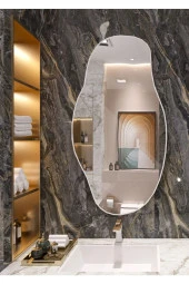 Nysamo Asimetrik 40x70 Dekoratif Ayna, Konsol Aynası, Hol Aynası, Wc Aynası, Dresuar Aynası - 5