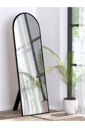 Nysamo Siyah Ayaklı Antre Koridor Duvar Salon Banyo Wc Ofis Çocuk Yatak Odası Boy Aynası 40x120 Cm - 1