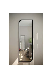 Nysamo Siyah Çapraz Oval Dekoratif Boy Duvar Aynası 50x150 Cm - 1