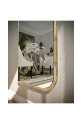 Nysamo Tarz Design Keçe Gold Dekoratif Boy Aynası 50x150 - 3