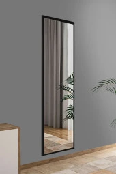 Nysamo Siyah Düz Dekoratif Boy Duvar Aynası 50x150 Cm - 2