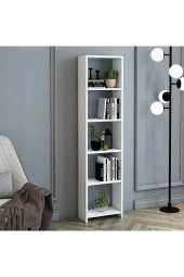 Nysamo 6 Raflı 40 Cm Dekoratif Kitaplık Ofis Kitaplığı Dolap Evrak Rafı Ev Rafı Kitap Rafı - 1