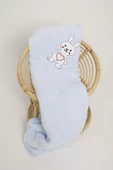 Nakışlı Bebek Battaniyesi Yumuşak Wellsoft Peluş 90x100cm Beşik Battaniyesi Hafif Yenidoğan - 5