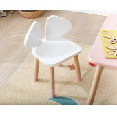 Buzkids Çocuk Masası Oyun Etkinlik Masası Pembe Beyaz Tavşan - Ayna Hediye - 5