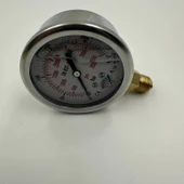 Manometre Gliserinli Alttan Çıkışlı Q63 - 0 - 250 Bar 1/4 - 4