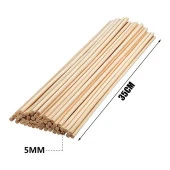 Ahşap Bambu Maket Patates Kızartma Çubuğu Çöp Şiş - Boy : 35 Cm./ En : 5 mm. - 500 Adet thumbnail 2