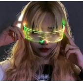 Led ışıklı gözlük neon aydınlatma Light Up gözlük Parti Kostüm DJ dekor sahne eğlence - 1