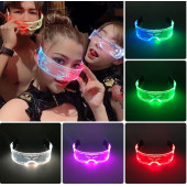 Led ışıklı gözlük neon aydınlatma Light Up gözlük Parti Kostüm DJ dekor sahne eğlence - 4