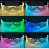 Led ışıklı gözlük neon aydınlatma Light Up gözlük Parti Kostüm DJ dekor sahne eğlence - 5