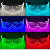 Led ışıklı gözlük neon aydınlatma Light Up gözlük Parti Kostüm DJ dekor sahne eğlence - 6