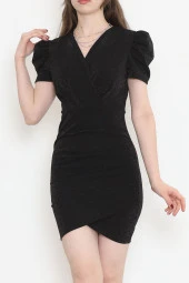 Simli Krep Elbise Siyah - 582048.1592. - 1