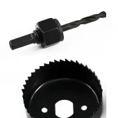 Panç Seti Ahşap Duvar Buat Alçıpan Kartonpiyer Delme  Adaptör Takımı 8 Parça Delik Açma Testeresi thumbnail 3