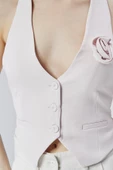 Kadın Astarlı Gül Detaylı Yelek thumbnail 8