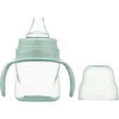 Mamajoo Kulplu Akıtmaz Eğitici Bardak Powder Green & Anti-Kolik Bardak Ucu 160ML thumbnail 3