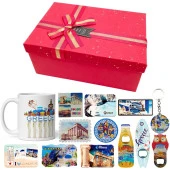 Yunanistan Hediye Kutusu 10 Parça Kupa Magnet Anahtarlık Kutu thumbnail 1