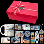 Yunanistan Hediye Kutusu 10 Parça Kupa Magnet Anahtarlık Kutu thumbnail 2