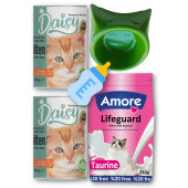Lifeguard 240gr Yavru Kedi Süt Tozu, Daisy Kitten Konserve, Biberon, Mama Kabı Set - 1