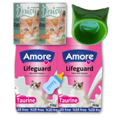 2x240gr Yavru Kedi Süt Tozu Lifeguard, Konserve-2, Biberon, Mama Kabı Seti - 1