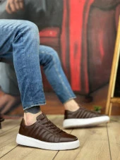 BA0348 İçi Dışı Hakiki Deri Bağcıklı Kahverengi Casual Erkek Ayakkabı - 2